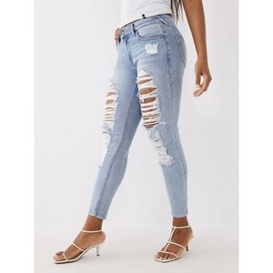 NWT: TRUE RELIGION JENNIE MID RISE CURVY SKINNY JEAN SIZE 30